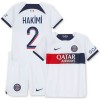 Original Trikotsatz Paris Saint-Germain Hakimi 2 Auswärtstrikot 2023-24 Für Kinder